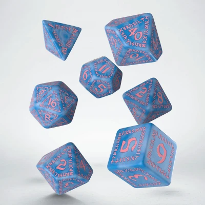 Afbeelding van Runic RPG Dice Set Glacier &amp; Pink (7 stuks)