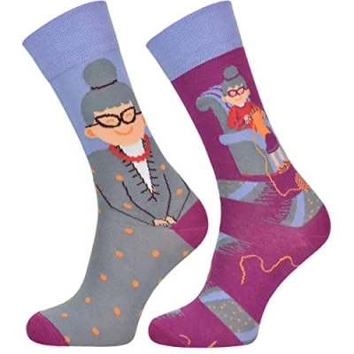Afbeelding van TODO Grappige sokken met motief voor heren en dames, leuke coole sokken, kleurrijk, veelkleurig, gek, 39 42 EU