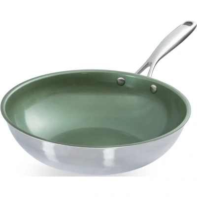 Afbeelding van Wokpan Just Vegan RVS Eco 28 cm