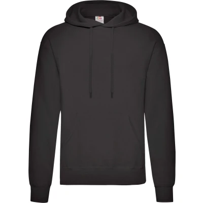 Afbeelding van Fruit Of The Loom Heren Sweatshirt Met Capuchon / Hoodie (Zwart)