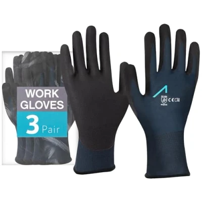 Afbeelding van ACE ProGrip Werkhandschoenen beschermende handschoenen voor het werk EN 388/420 08/M (pak van 3)
