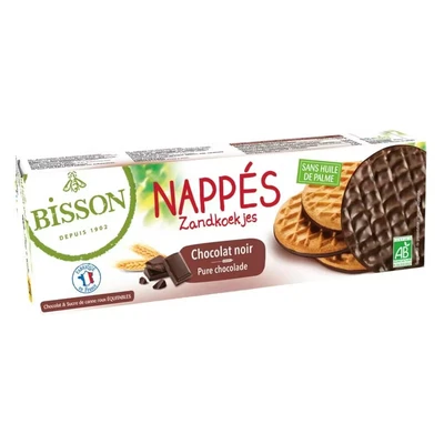 Afbeelding van Bisson Pure chocolade frosted granenkoekjes bio 140 g
