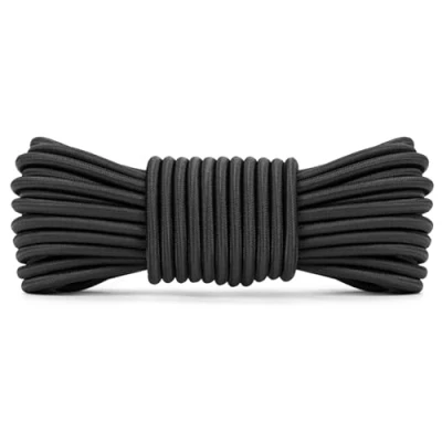 Afbeelding van Abma Cord Bungeekoord 5mm 10M Rubberen Touw Elastisch Koord Expandertouw Spankoord Elastiek voor Camping, Zeildoek, Aanhangwagen, Rugzak, Tentstok, Kajak Zwart