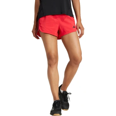 Afbeelding van adidas Performance Pacer Training 3 Stripes Geweven High Rise Short Dames Rood 2XS 13 CM