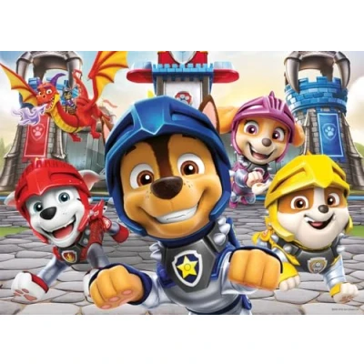Afbeelding van Nathan Kinderpuzzel 100 stukjes de ridders van Paw Patrol Meisjes of jongens vanaf 6 jaar Hoogwaardige puzzel dik en duurzaam karton actie avontuur 86159