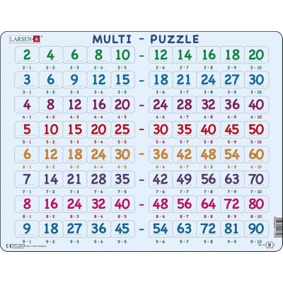 Afbeelding van Larsen Legpuzzel Maxi Leren Vermenigvuldigen 80 Stukjes