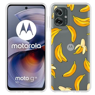 Afbeelding van Cazy Hoesje geschikt voor Motorola Moto G55 Siliconen Banana