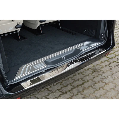 Afbeelding van Avisa Chroom RVS Achterbumperprotector passend voor Mercedes Vito / V Klasse 2014 &#039;Ribs&#039;