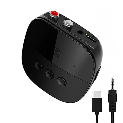 Afbeelding van eppfun AK3056R Pro audio ontvanger, Bluetooth 5.2, draadloos, adapter met lage latentie, NFC, USB, 3,5 mm AUX/RCA, TF sleuf, voor thuismuziekstreaming systeem