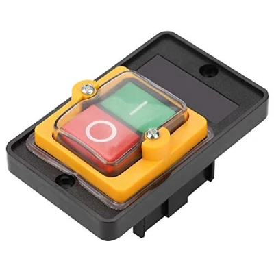 Afbeelding van Drukknopschakelaar, waterdichte aan/uit knopschakelaar AC 220 V/380 V 10 A zonder doos, gebruikt voor het bedienen van mechanische apparaten