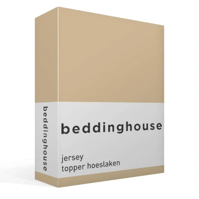 Afbeelding van Beddinghouse jersey topper hoeslaken Lits jumeaux Camel