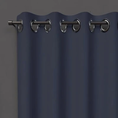 Afbeelding van Soleil d&#039;Ocre Black Out Rideau Bij oogjes Mariene Polyester Blauw 135x180 cm