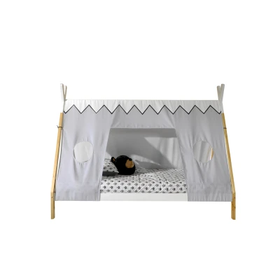 Afbeelding van Deze TIPI combinatie bestaat uit het verhoogde bed (90 x 200 cm) en bijhorende textielset. Meerdere afmetingen beschikbaar