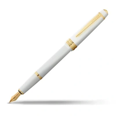 Afbeelding van Cross Bailey Light vulpen, penpunt F, incl. geschenkverpakking, witte lak met goudkleurig beslag, 1 stuk (1 stuk)