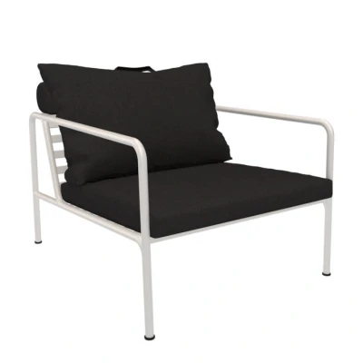 Afbeelding van Houe Avon Lounge Fauteuil Frame Wit Stof Char Heritage