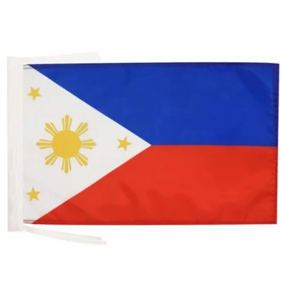 Afbeelding van Filippijnse vlag 45x30 cm koorden SMALL vlaggen 30 x 45 Banier 18x12 in hoge kwaliteit AZ FLAG