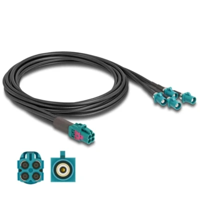 Afbeelding van Delock Kabel Mini FAKRA Z Buchse quad zu 4 x Stecker A Typ H