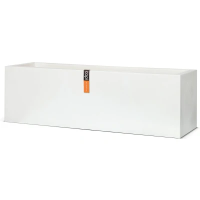 Afbeelding van Capi Europe Bloembak rechthoek laag Terrazzo 88x28x28 Wit