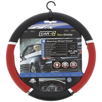 Afbeelding van Car Plus Stuurhoes Speed Universeel Pvc Zwart/rood 37 39 Cm