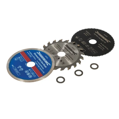 Afbeelding van Silverline 3 delige mini zaagblad set 85 mm diameter 15 asgat