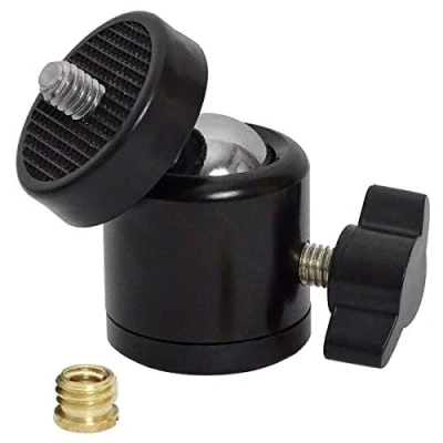 Afbeelding van keepdrum Kogelgewricht statief adapter voor microfoonstandaard schroefdraad 1/4 naar 3/8
