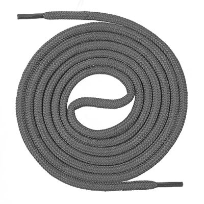 Afbeelding van Mount Swiss Ronde premium veters voor werkschoenen, wandelschoenen en trekkingschoenen polyester ø 4,5 mm zeer scheurvast kleur: grijs, lengte: 110 cm.