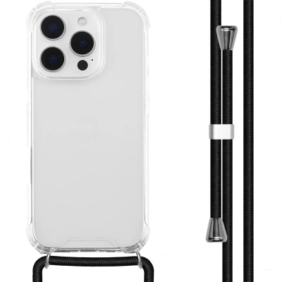 Afbeelding van imoshion Hoesje Geschikt voor iPhone 16 Pro met koord Backcover Zwart