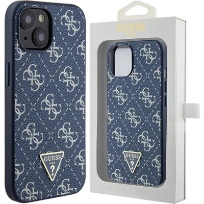 Afbeelding van Guess 4G Triangle Logo Back Case Geschikt voor Apple iPhone 15 Plus (6.7&quot;) Blauw