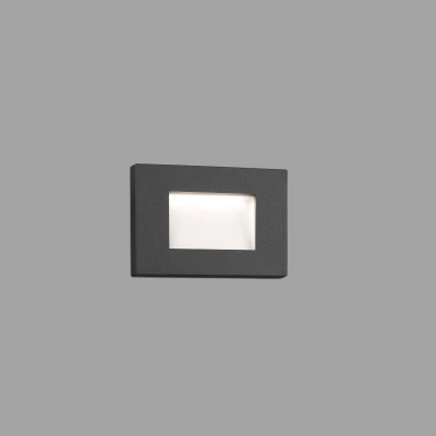 Afbeelding van Faro Lighting Spark Outdoor LED Inbouw Wand Licht Donkergrijs 5W 3000K IP65