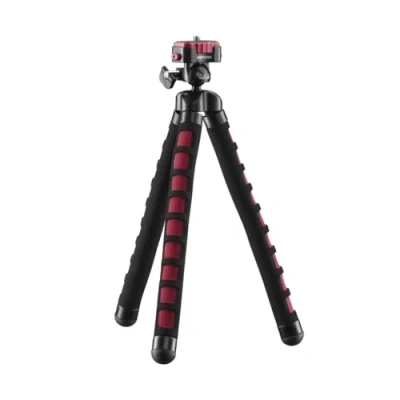 Afbeelding van Mantona Flex Speciaal statief 1/4 inch Werkhoogte: 10 27 cm Rood Voor smartphones en GoPro