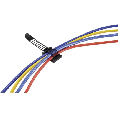 Afbeelding van TRU COMPONENTS WCT 85 Bevestigingssokkel Zelfklevend, Schroefbaar 1206772 Bundel Ø (bereik) 22 mm (max) Met bevestigingsbinder Zwart 25 stuk(s)