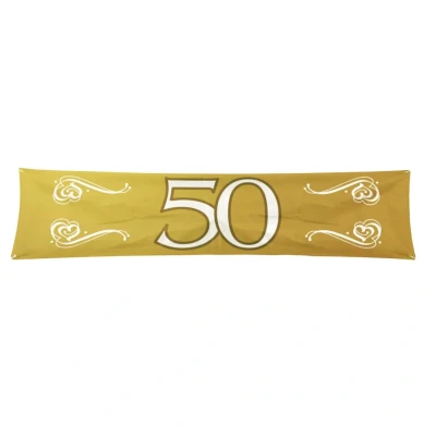Afbeelding van Spandoek 50 jaar getrouwd 180breed x 40cm