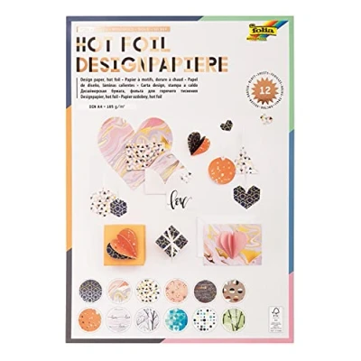 Afbeelding van Folia hot foil design papier, pak van 12 vel