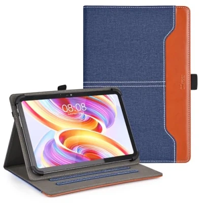 Afbeelding van DLveer Universele Case voor Oscal/Sgin/Teclast/Pritom/jumper/HiGrace/HotLight Tablet, compatibel met Blackview Tab 70 WiFi/Tab 10 80 Inch, PU Lederen Hoes 11 Inch Tablethoes, Blauw