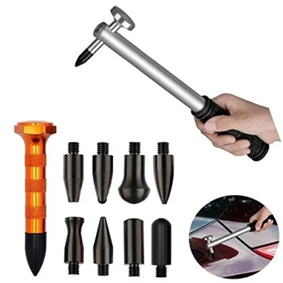 Afbeelding van GS 10Pcs Auto Body Verfloze Dent Removal Tools Aluminium Hamer Met Knock Down Head Tap Gereedschap Set Reparatie Kit