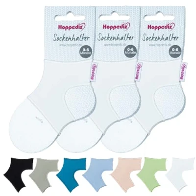 Afbeelding van Hoppediz Unisex baby sokkenhouder (3 stuks), Crème, one size