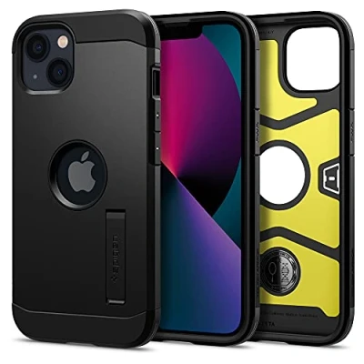 Afbeelding van Apple iPhone 13 Mini Hoesje Kunststof Spigen Hardcase/Backcover Zwart Telefoonhoesje Shockproof/Valbescherming