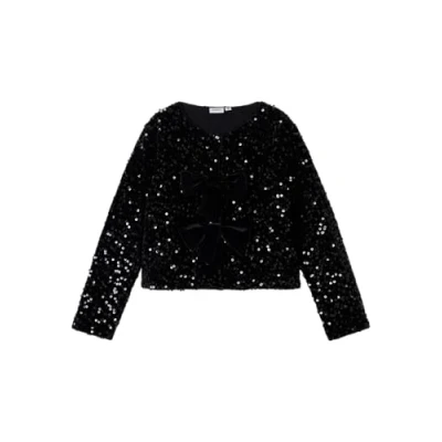 Afbeelding van Name it Pailletten Vest voor kinderen, Maat: 116, Black