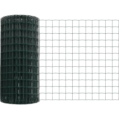 Afbeelding van vidaXL Tuinhek Set van 2 Groen Staal 25m x 0.4m Duurzaam