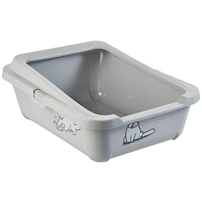 Afbeelding van Simon&#039;s Cat Kattenbak met rand L: 43 cm B: 32 H: 16 grijs