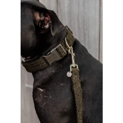 Afbeelding van Kentucky Halsband Teddy Fleece Pine Green 28 40cm