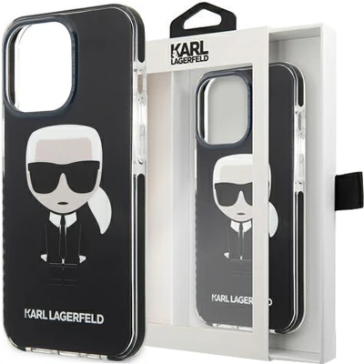 Afbeelding van Karl Lagerfeld KLHCP13STPEIKK iPhone 13 mini 5.4 hardcase zwart/zwart Iconik