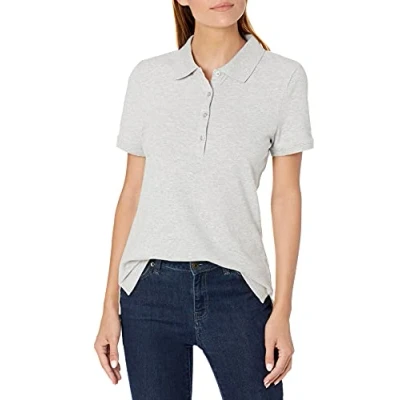 Afbeelding van Amazon Essentials Poloshirt met korte mouwen, lichtgrijs heide, L