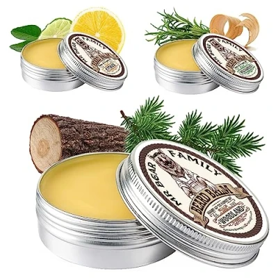 Afbeelding van Baardbalsem baardwas voor mannen voedende baard conditioner moisturizer bevat shea boter + bijenwas jojoba olie geurende baardontharder styling balsem 60ml (bos, (Woodland, 60ml)
