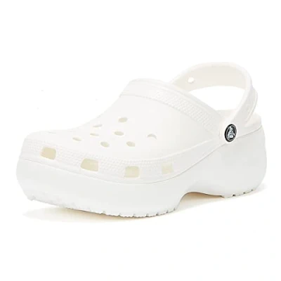 Afbeelding van Crocs Classic Platform Clogs Damesklompen met verhoogde zool, wit, 38/39 EU