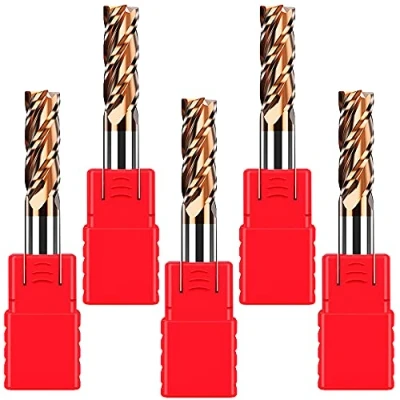 Afbeelding van ASNOMY 5 stuks 6 mm VHM frees schachtfrees hardmetaal, AlTiN gecoat 55 HRC 4 snijkanten, boren, frezen, eenvoudig, onderdompelen, CNC, wolfraamcarbide
