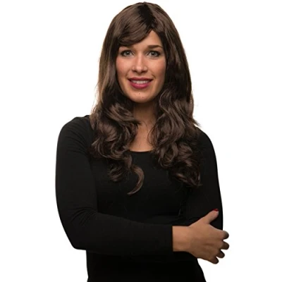 Afbeelding van Sexy lang haar dames pruik krullend/golvend voor carnaval Motto Party 13 kleuren (Brunette)