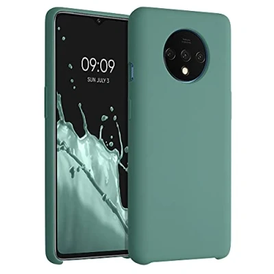 Afbeelding van kwmobile telefoonhoesje compatibel met OnePlus 7T hoesje Zachte case voor smartphone Back cover in dennengroen