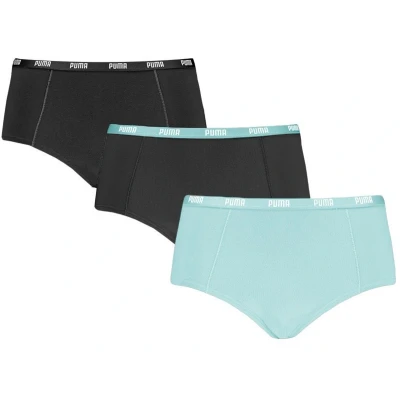 Afbeelding van Puma MINI Short 3 PACK Onderbroeken, Dames, Maat: XS, Mint/black