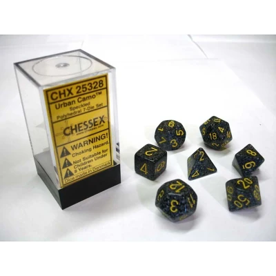 Afbeelding van Chessex Urban Camo Gespikkelde Polydice Dobbelsteen Set (7 stuks)